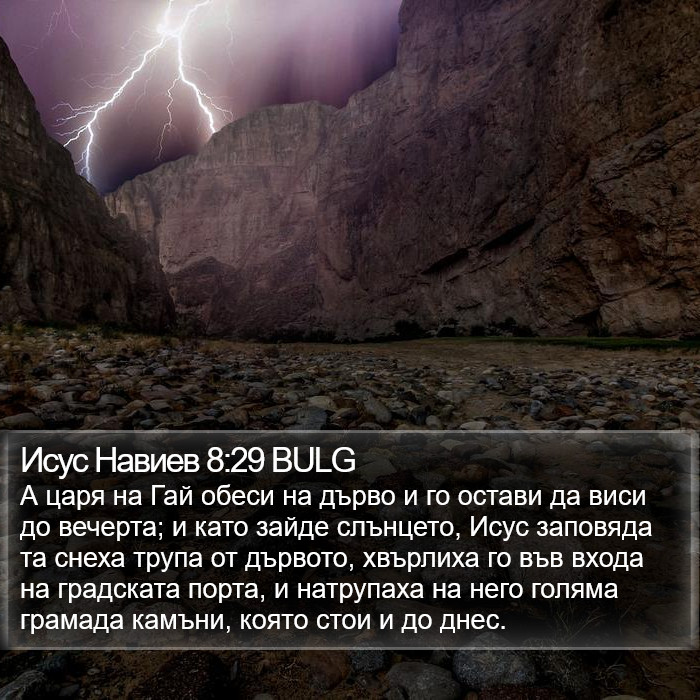 Исус Навиев 8:29 BULG Bible Study