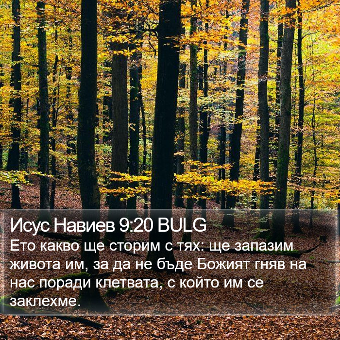 Исус Навиев 9:20 BULG Bible Study