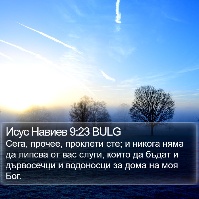 Исус Навиев 9:23 BULG Bible Study