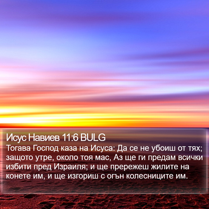 Исус Навиев 11:6 BULG Bible Study