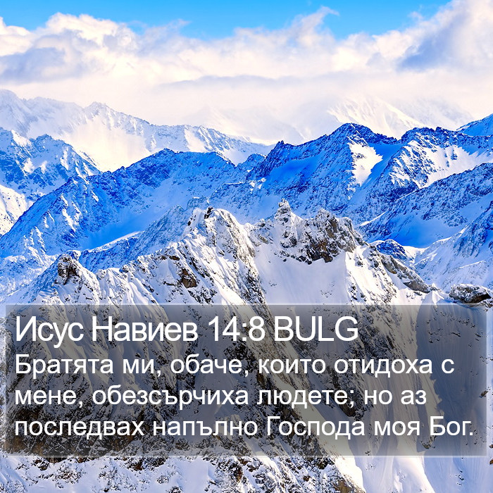Исус Навиев 14:8 BULG Bible Study