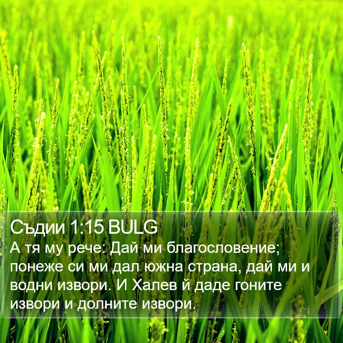 Съдии 1:15 BULG Bible Study