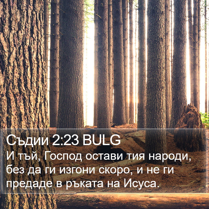 Съдии 2:23 BULG Bible Study