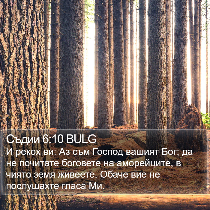 Съдии 6:10 BULG Bible Study