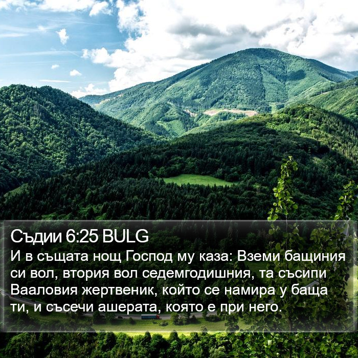 Съдии 6:25 BULG Bible Study