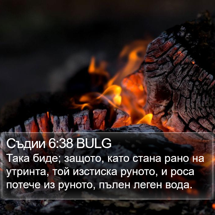 Съдии 6:38 BULG Bible Study