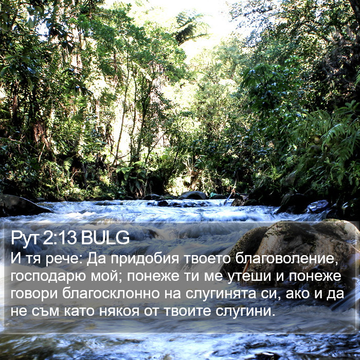 Рут 2:13 BULG Bible Study