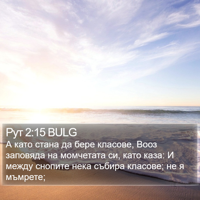 Рут 2:15 BULG Bible Study