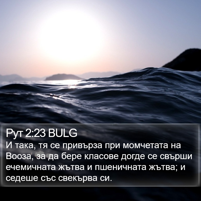 Рут 2:23 BULG Bible Study