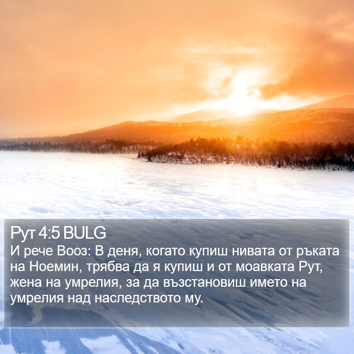 Рут 4:5 BULG Bible Study