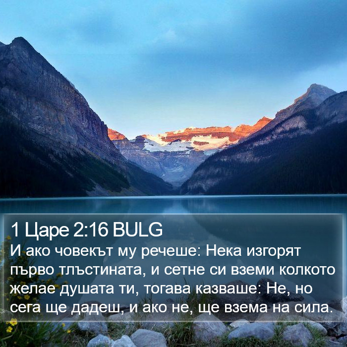 1 Царе 2:16 BULG Bible Study