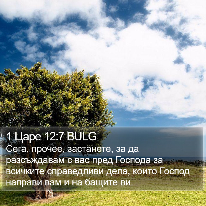 1 Царе 12:7 BULG Bible Study