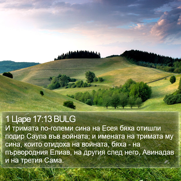 1 Царе 17:13 BULG Bible Study