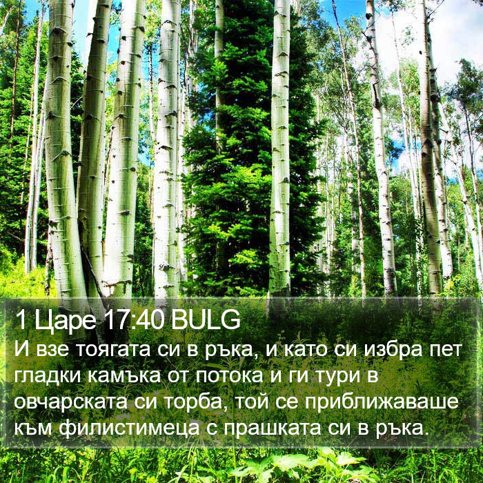 1 Царе 17:40 BULG Bible Study