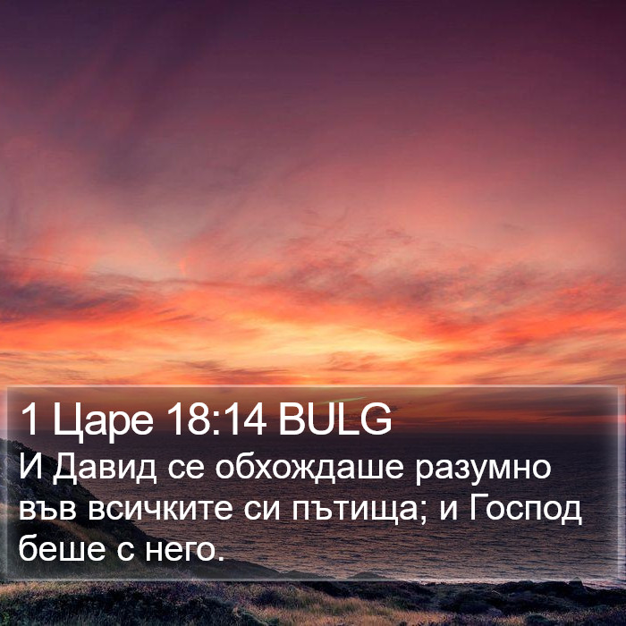 1 Царе 18:14 BULG Bible Study