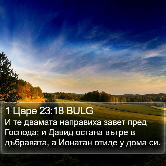 1 Царе 23:18 BULG Bible Study