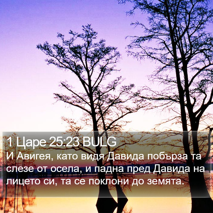1 Царе 25:23 BULG Bible Study