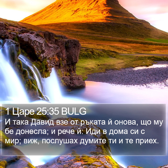 1 Царе 25:35 BULG Bible Study