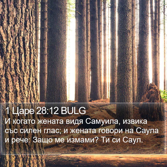 1 Царе 28:12 BULG Bible Study