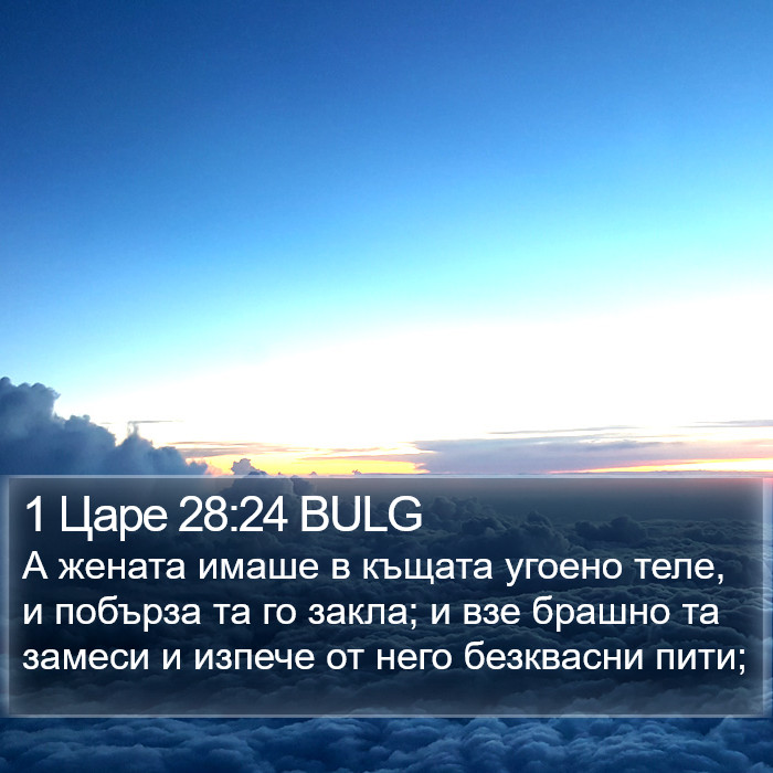 1 Царе 28:24 BULG Bible Study