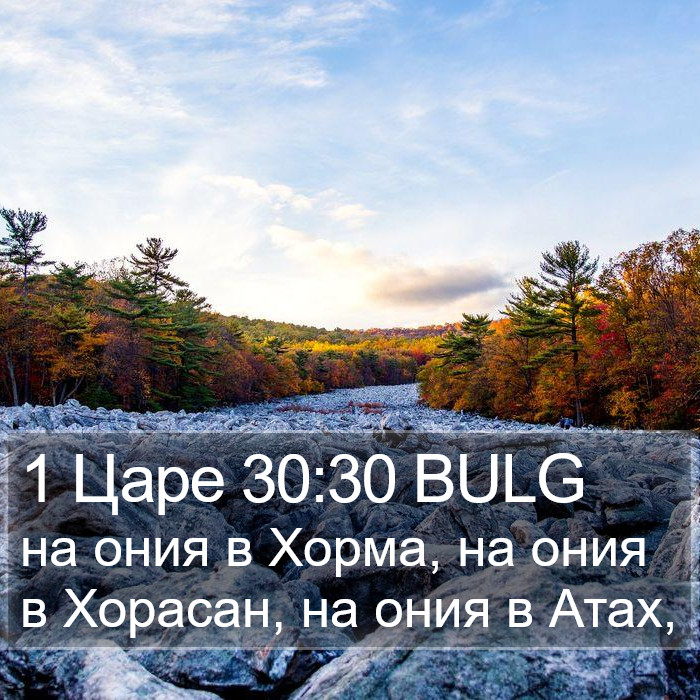 1 Царе 30:30 BULG Bible Study