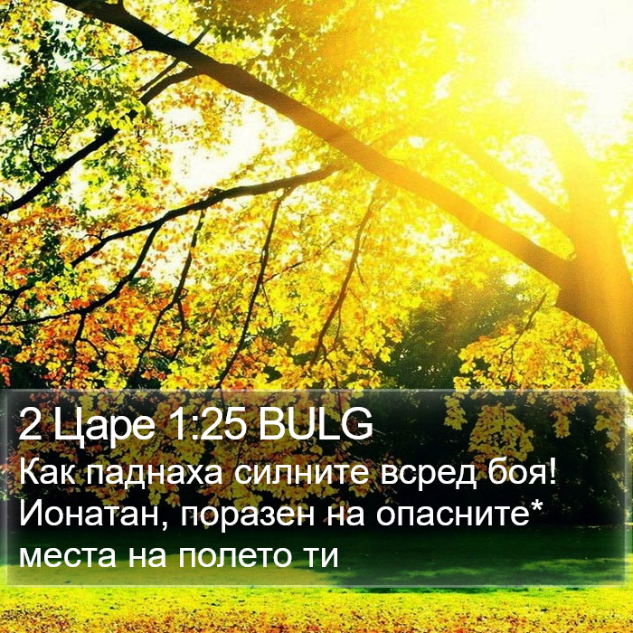 2 Царе 1:25 BULG Bible Study