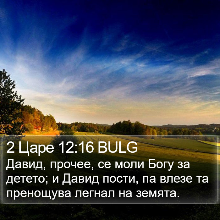 2 Царе 12:16 BULG Bible Study