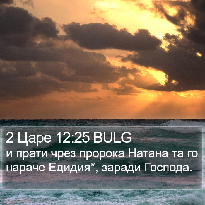 2 Царе 12:25 BULG Bible Study