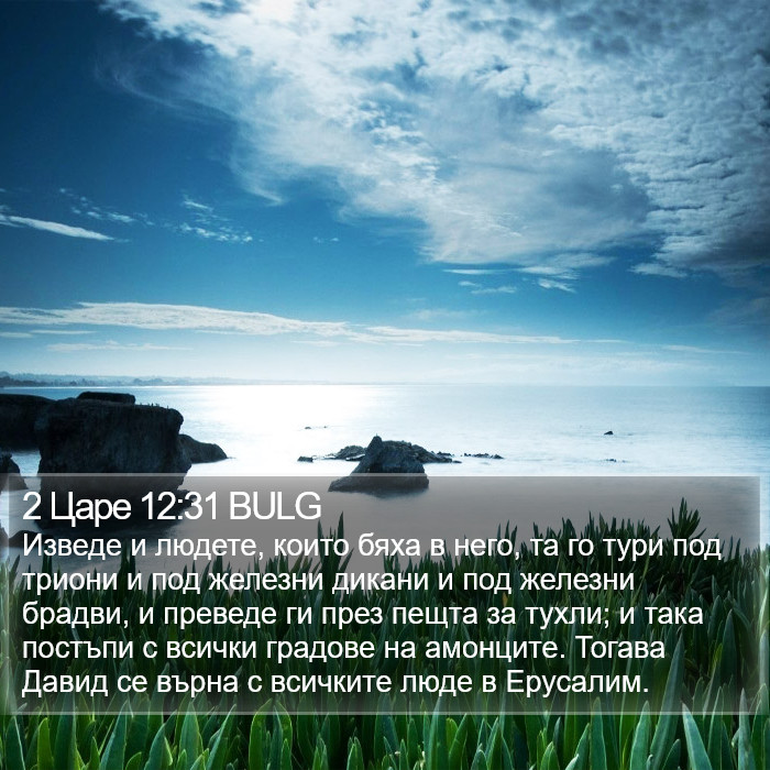 2 Царе 12:31 BULG Bible Study