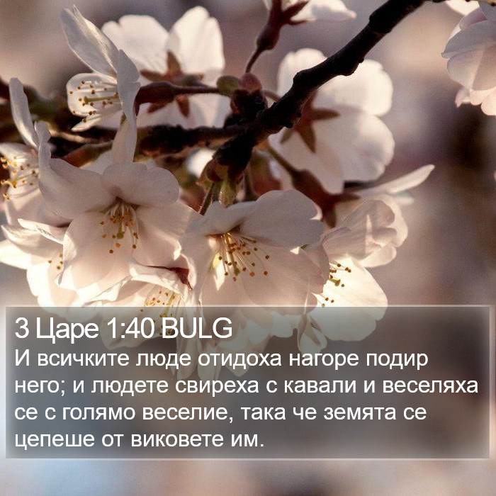 3 Царе 1:40 BULG Bible Study