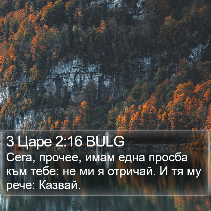 3 Царе 2:16 BULG Bible Study