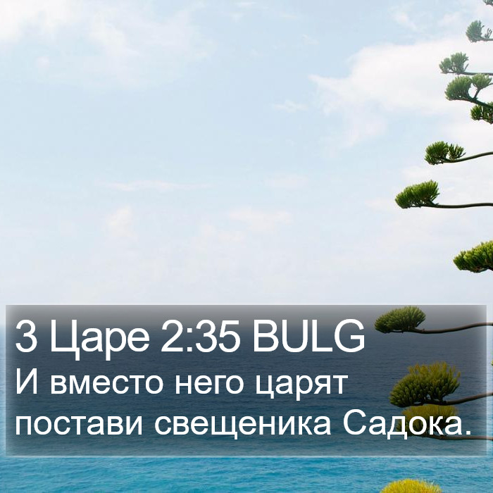 3 Царе 2:35 BULG Bible Study