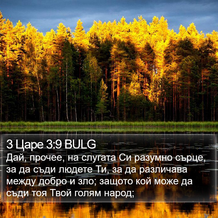 3 Царе 3:9 BULG Bible Study