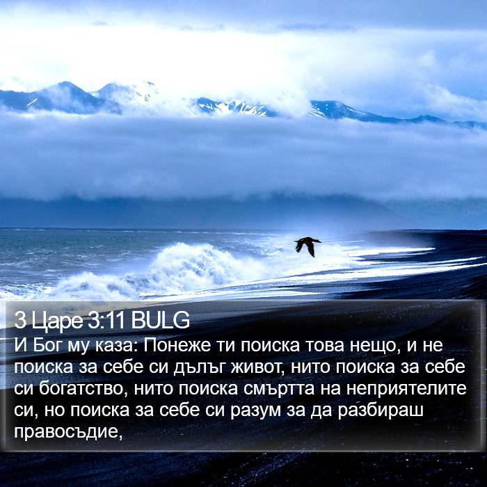 3 Царе 3:11 BULG Bible Study