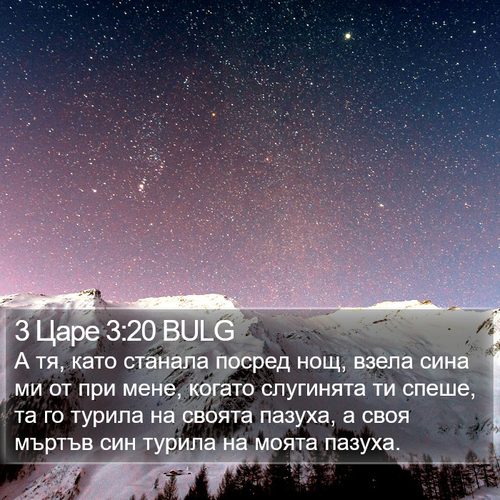 3 Царе 3:20 BULG Bible Study