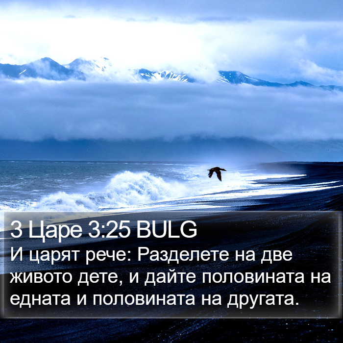 3 Царе 3:25 BULG Bible Study