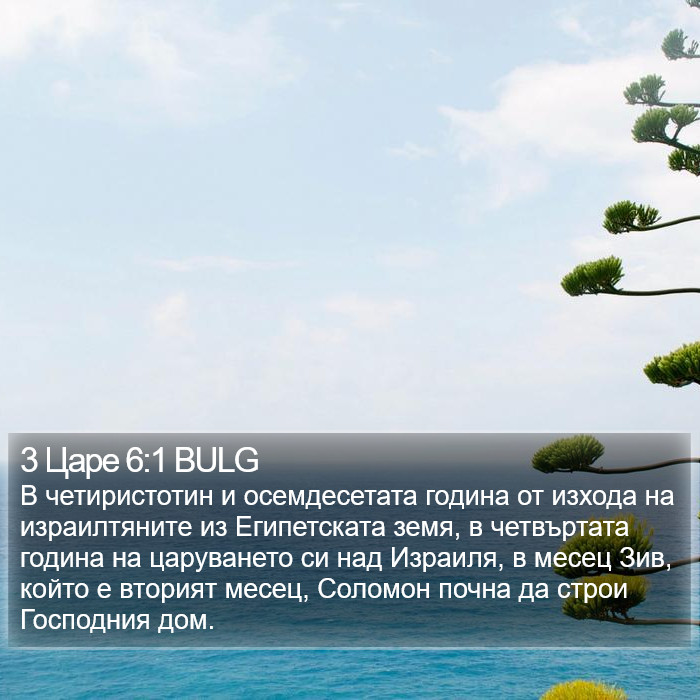 3 Царе 6:1 BULG Bible Study