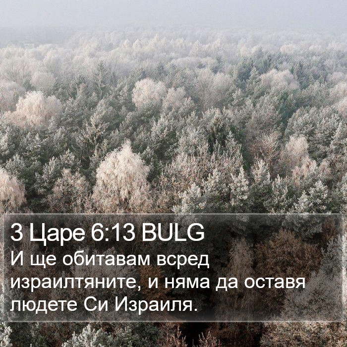 3 Царе 6:13 BULG Bible Study