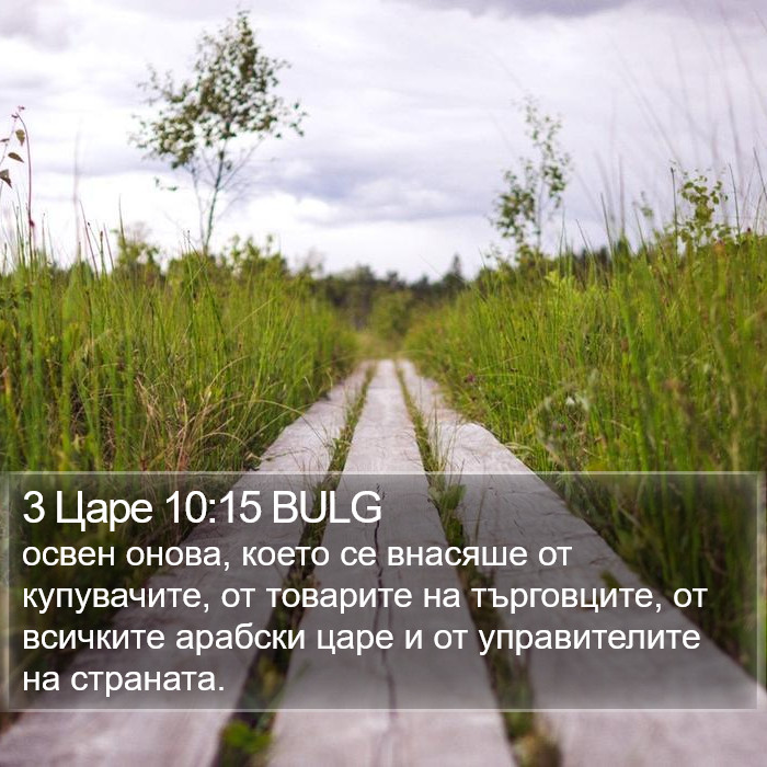 3 Царе 10:15 BULG Bible Study