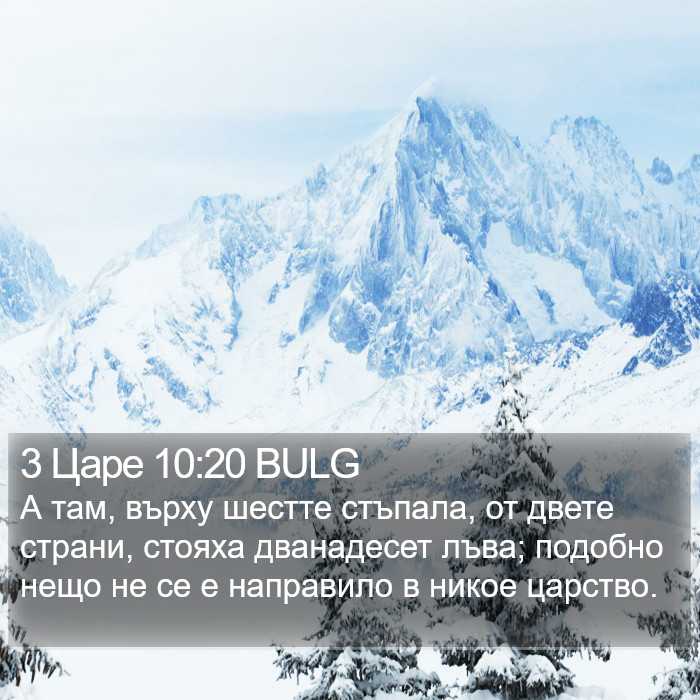 3 Царе 10:20 BULG Bible Study