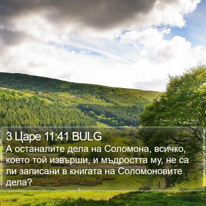 3 Царе 11:41 BULG Bible Study