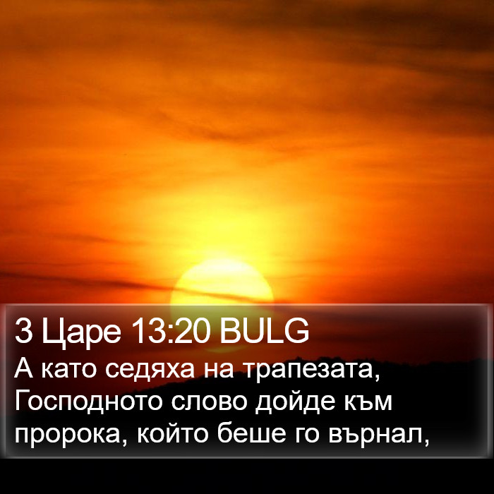 3 Царе 13:20 BULG Bible Study