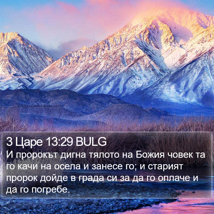 3 Царе 13:29 BULG Bible Study