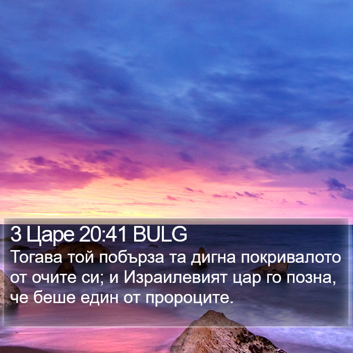 3 Царе 20:41 BULG Bible Study