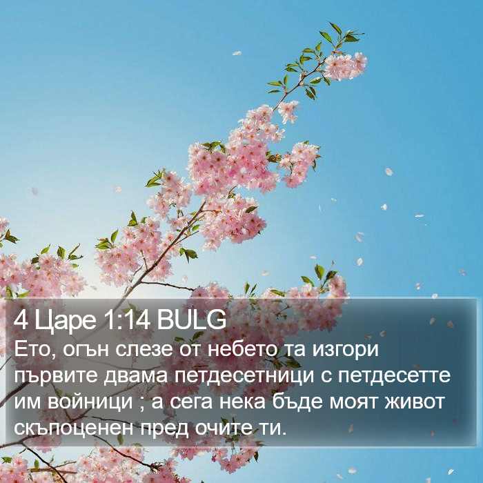 4 Царе 1:14 BULG Bible Study