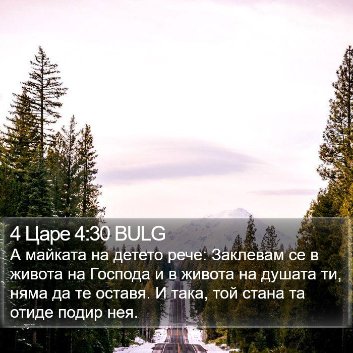 4 Царе 4:30 BULG Bible Study