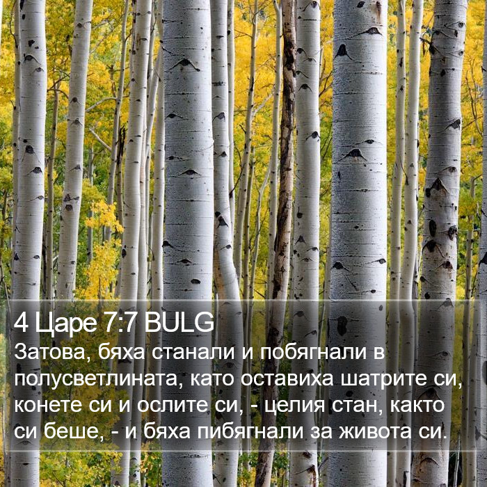 4 Царе 7:7 BULG Bible Study