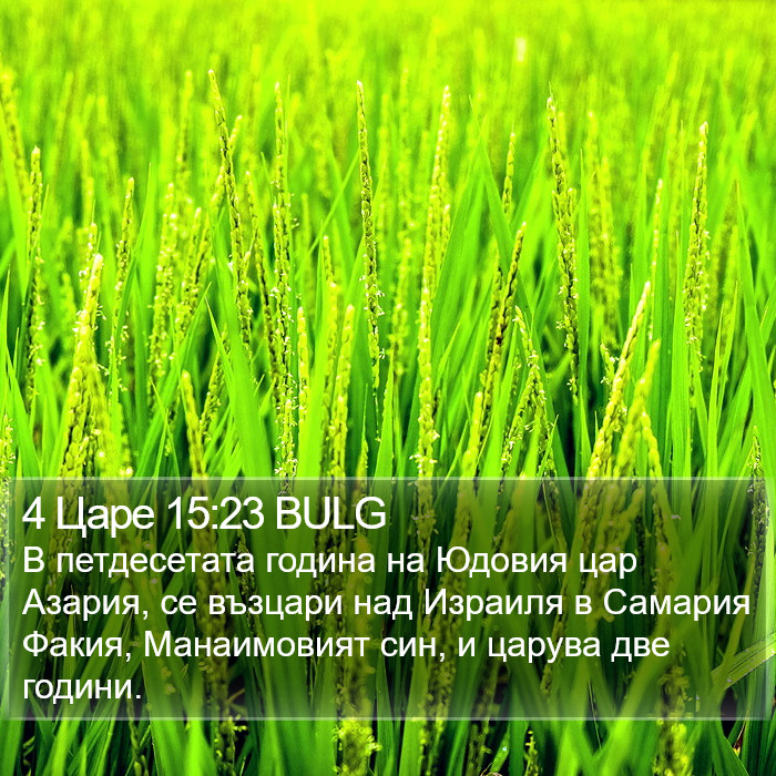 4 Царе 15:23 BULG Bible Study