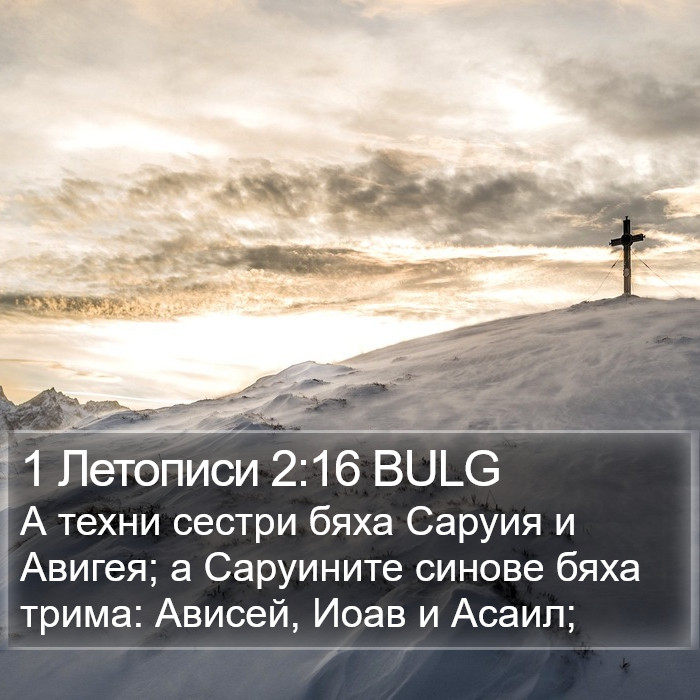 1 Летописи 2:16 BULG Bible Study