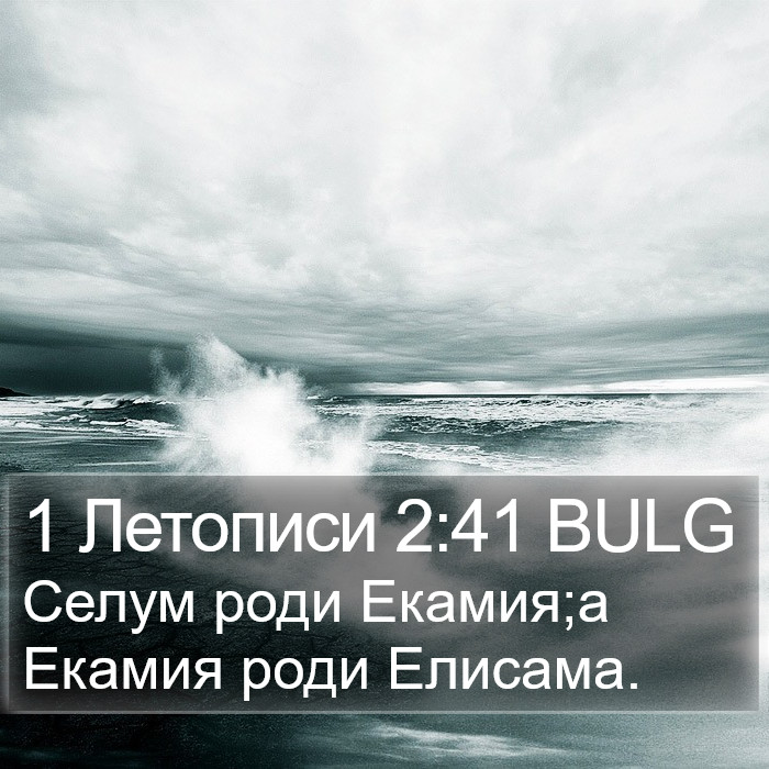 1 Летописи 2:41 BULG Bible Study